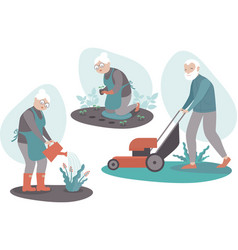 Senior Couple Gardening Together