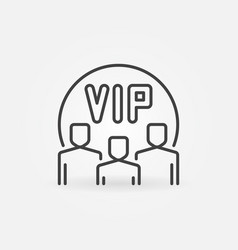 Vip People Icon In Thin Line Style