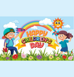 Happy Children Day With Playing Outdoor