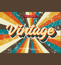 Retro Vintage 3d Editable Text Effect