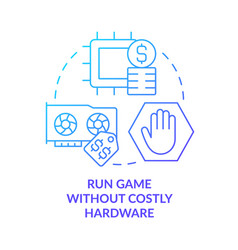 Run Game Without Costly Hardware Blue Gradient