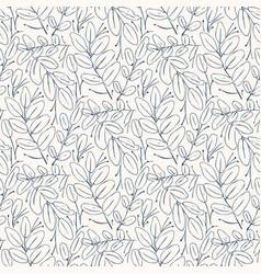 Black And White Seamless Pattern With Leaves