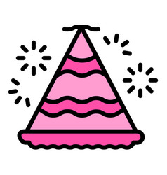 Party Hat Cap Icon Flat