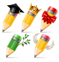 Cartoon short pencil Royalty Free Vector Image