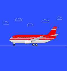 Plane In Cartoon Style Side View