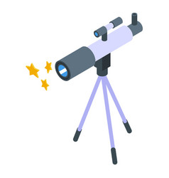 Stars Telescope Icon Isometric Science