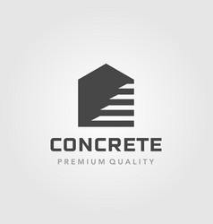 Concrete Step Up Stair Home Building Logo