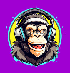 Dj Monkey With Headphones