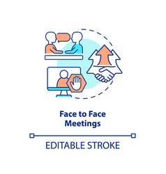 Face To Meetings Concept Icon