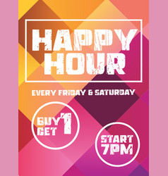 Happy Hour Beer Party Poster Flyer Design