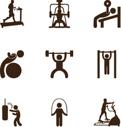 Set Of Gym Icons