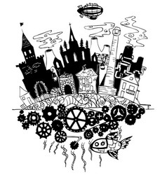 Fantasy Ink Steampunk City