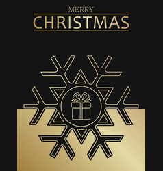 Golden Greeting Design For Christmas