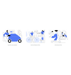 Office Transportation Isolated Cartoon