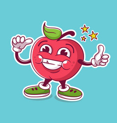 Apple Cartoon Character