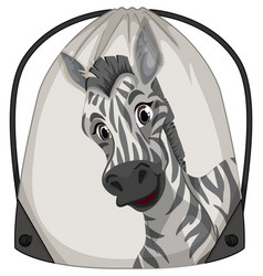 Drawstring Backpack With Zebra Pattern