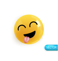 Emoji Face Realistic 3d Design Emoticon Yellow