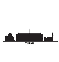 Finland Turku City Skyline Isolated