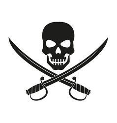 Jolly Roger With Crossed Swords Pirate Flag