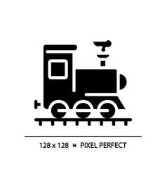 Steam Locomotive Pixel Perfect Black Glyph Icon