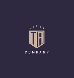 Ta Initial Shield Logo Icon Geometric Style Design