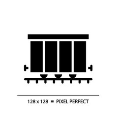 Cargo Railroad Carriage Pixel Perfect Black Glyph