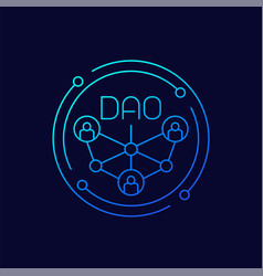 Dao Community Icon Linear Design