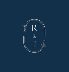 Rj Wedding Invitational Floral Initial Concept