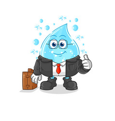 Soda Water Office Worker Mascot Cartoon