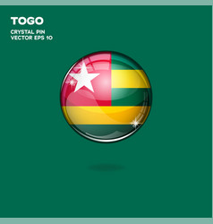 Togo Flag 3d Buttons