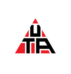 Uta Triangle Letter Logo Design With Triangle