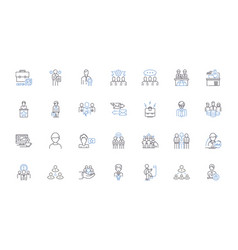 Organizational Affairs Line Icons Collection