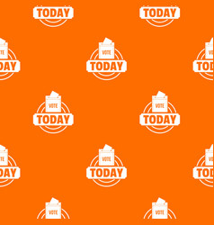 Vote Today Pattern Orange