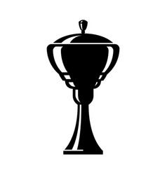 Winner Cup Trophy Line Icon Symbol Or Emblem