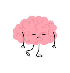 Low Tired Level Energy Brain Of Person Cartoon