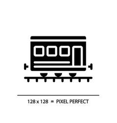 Passenger Railroad Carriage Pixel Perfect Black