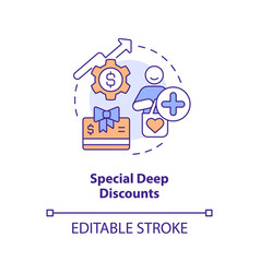 Special Deep Discounts Concept Icon