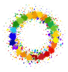 Abstract Circle Splash Border Colored Brush