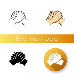 Brotherhood Icon Linear Black And Rgb Color