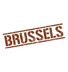 Brussels Brown Square Stamp