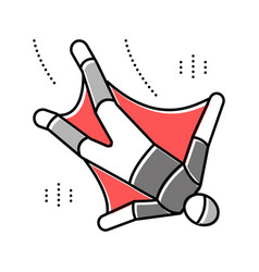 Wingsuit Fly Extremal Man Color Icon