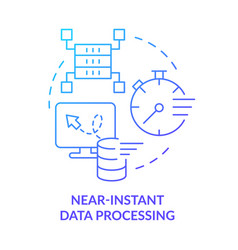 Near Instant Data Processing Blue Gradient