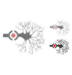 Neuron Digital Interface Halftone Dotted Icon