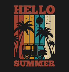 Hello Summer Typography Quote