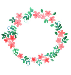 Sweet Pink Flower And Ivy Leaf Wreath