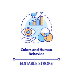 Colors And Human Behavior Concept Icon