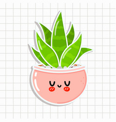 Cute Funny Indoor Plant Sticker Hand Drawn