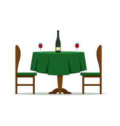 Restaurant Table Clipart Flat Design Isolated