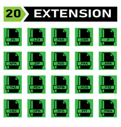 File Extension Icon Set Include Pa Lza Par Cbr F