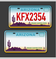 Retro Car Plate For Banner Design Arizona State